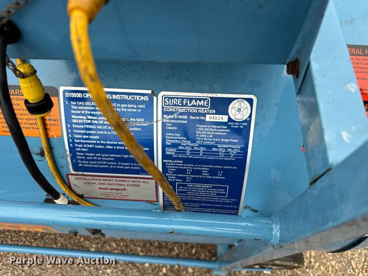 image for item EF2027 (8) Sure Flame S1505B heaters