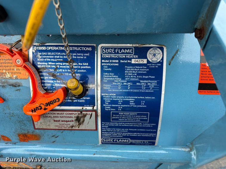 image for item EF2028 (8) Sure Flame S1505B heaters