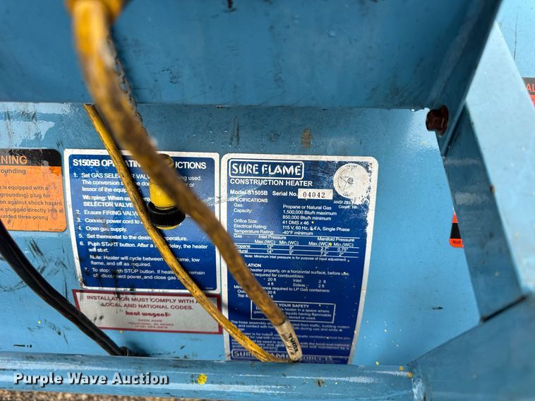 image for item EF2028 (8) Sure Flame S1505B heaters