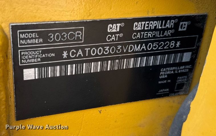 image for item EF2046 2006 Caterpillar 303CR mini excavator