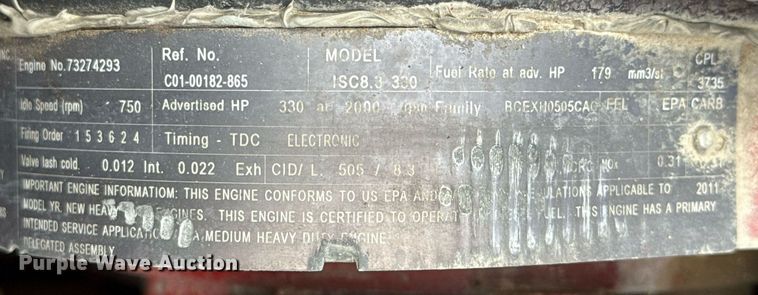 image for item EG5862 2012 Freightliner Business Class M2 Crew Cab utility / service truck