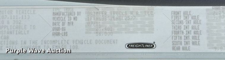 image for item EG5862 2012 Freightliner Business Class M2 Crew Cab utility / service truck
