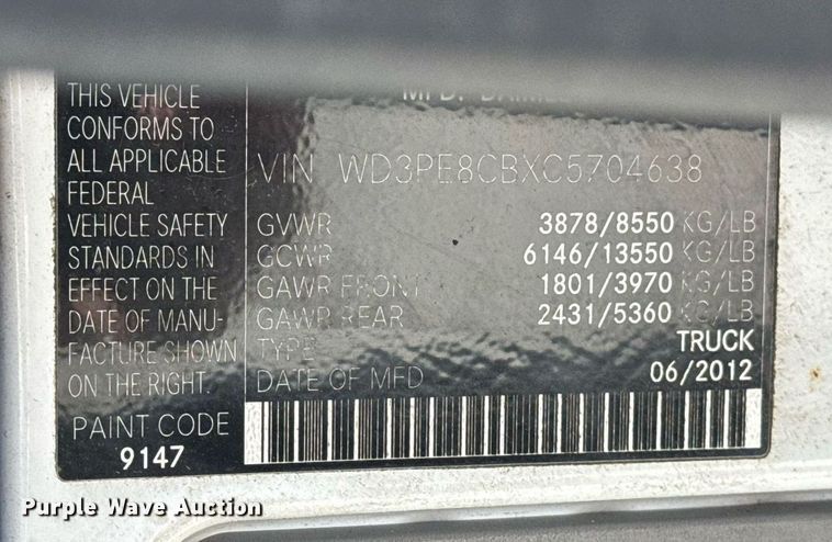 image for item EG5879 2012 Mercedes-Benz Sprinter 2500 delivery van