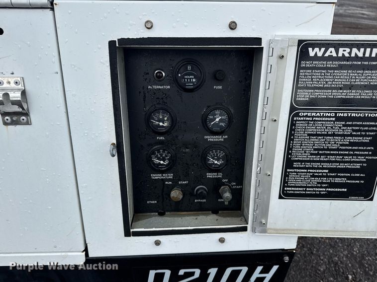 image for item EG5899 2009 Sullivan Palatek D2100H1OJD air compressor