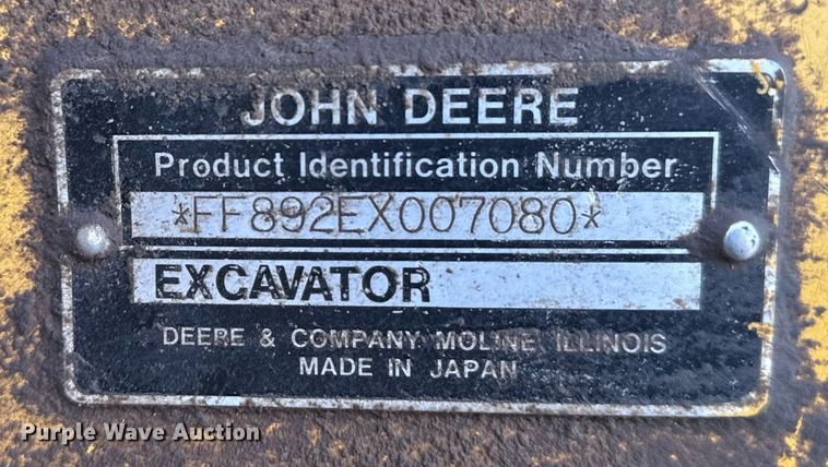 image for item EG6524 1993 John Deere 892E LC excavator