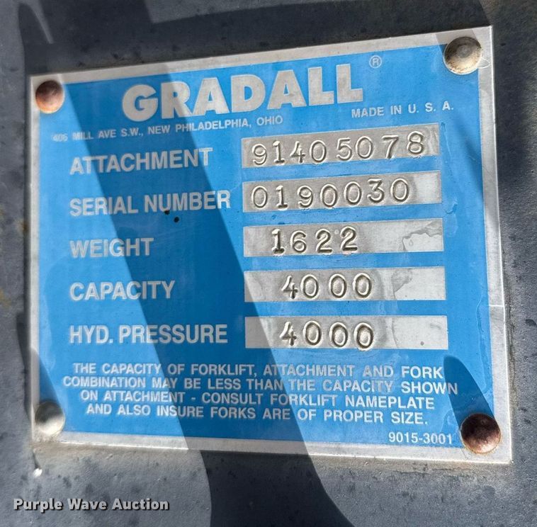 image for item EG6531 Gradall 91405078 sheet rock forks