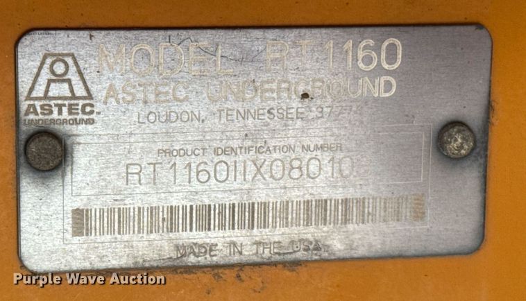 image for item EG6562 Astec RT1160 trencher