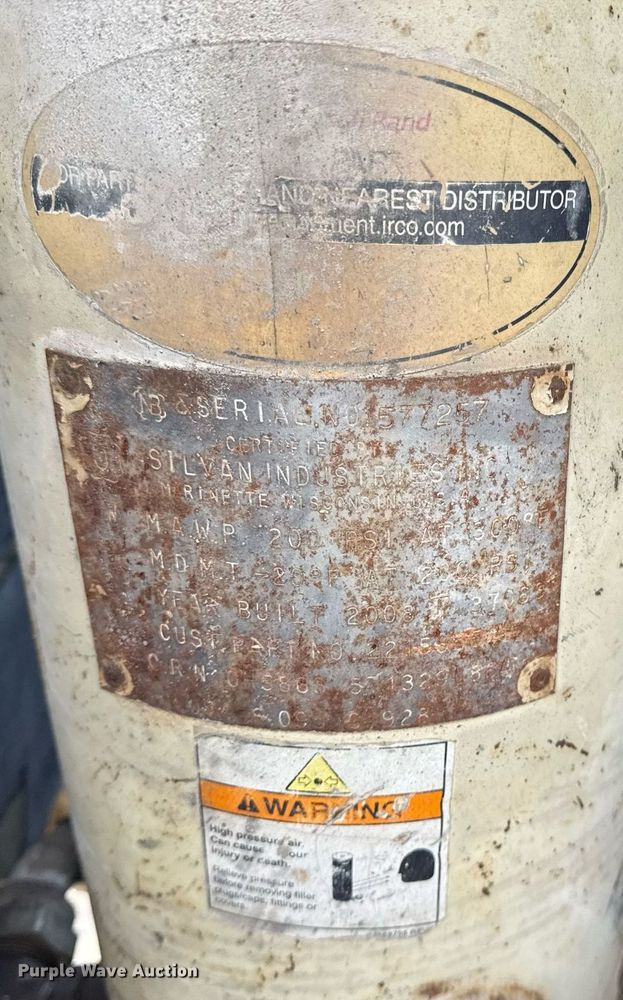 image for item EG8087 2008 Ingersoll Rand P185WIR air compressor