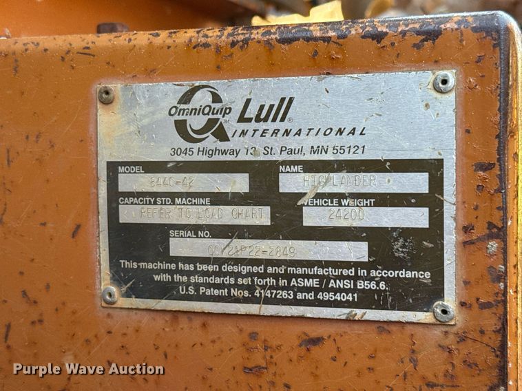 image for item EJ4623 2000 Lull 844C-42 Highlander telehandler