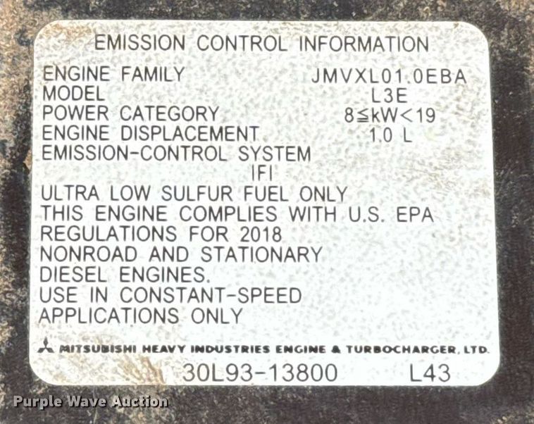 image for item EJ4663 2018 Generac Magnum light plant