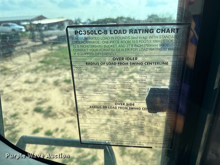 image for item EJ4670 2011 Komatsu PC350LC-8 excavator