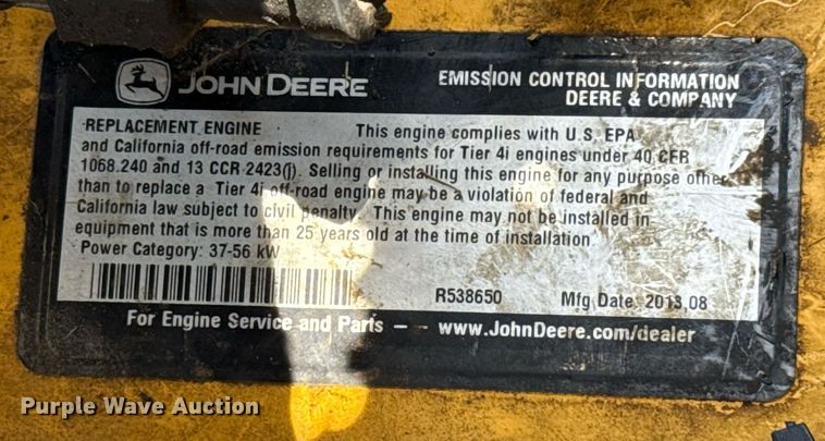 image for item EJ4725 2011 John Deere 320D skid steer loader