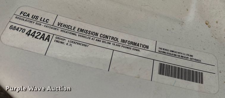 image for item EL2107 2020 Dodge Ram 5500 bucket truck