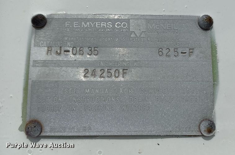 image for item EM2592 F.E. Meyers Co. RJ-0635 sewer jetter trailer