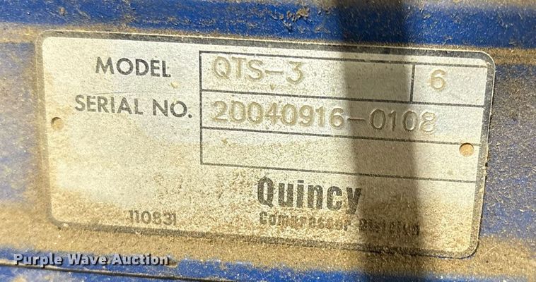 image for item EM2620 Quincey QTS-3 air compressor