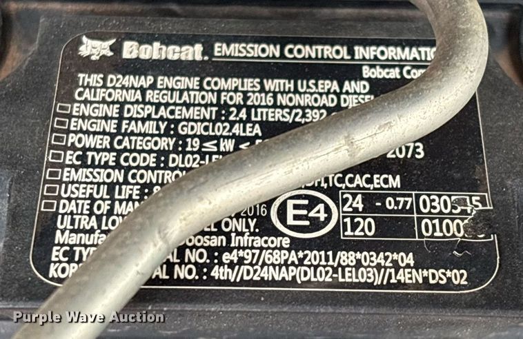 image for item EM2627 2017 Bobcat T630 tracked skid steer loader