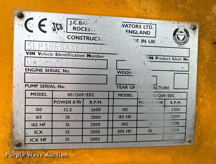 image for item EM2631 1999 JCB 185 Robot Series 3 skid steer loader