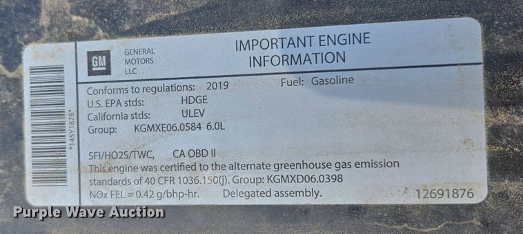 image for item EM7103 2019 Isuzu  NPR  box truck