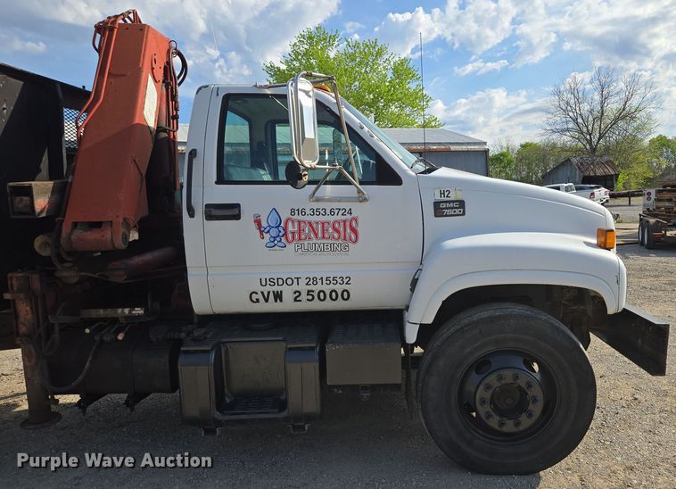 image for item EM7107 1997 GMC C7500 crane truck