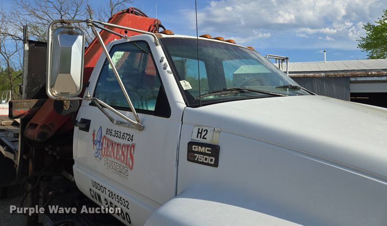 image for item EM7107 1997 GMC C7500 crane truck