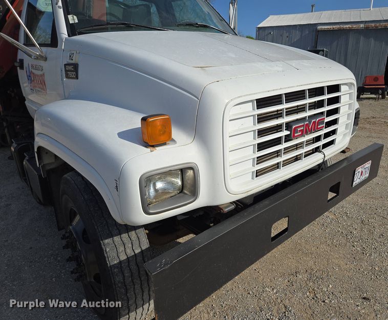 image for item EM7107 1997 GMC C7500 crane truck