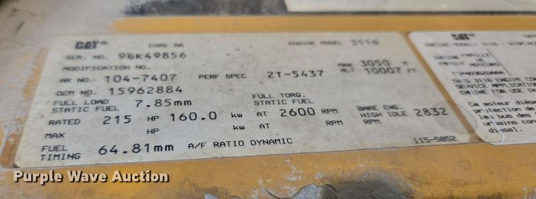 image for item EM7107 1997 GMC C7500 crane truck