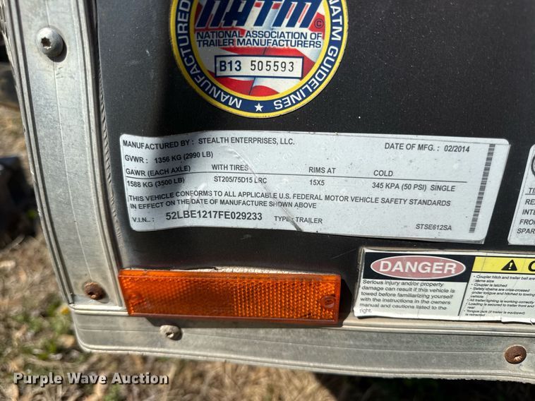 image for item EM7144 Stealth enclosed cargo trailer