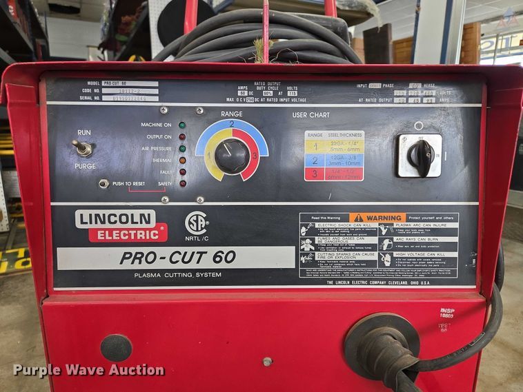 image for item EM7382 Lincoln Electric Pro-Cut 60 plasma cutter
