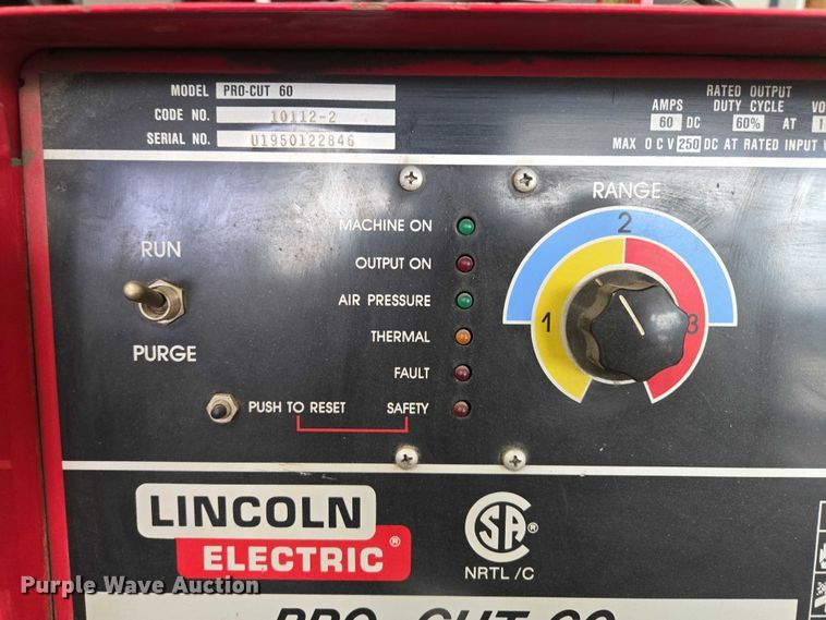 image for item EM7382 Lincoln Electric Pro-Cut 60 plasma cutter