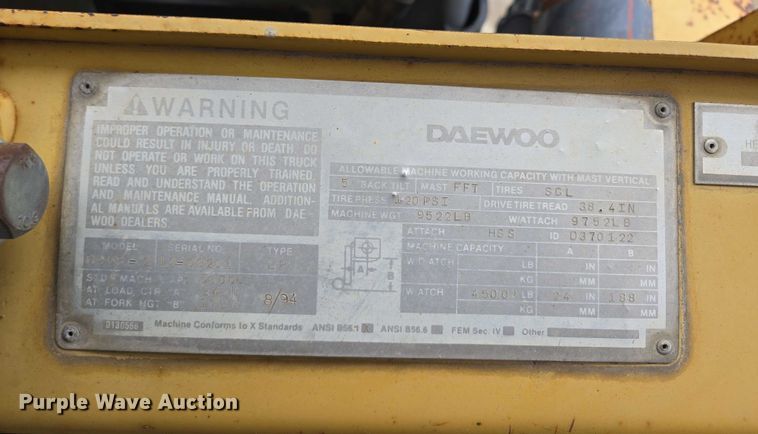 image for item EM7385 Daewoo G25S forklift