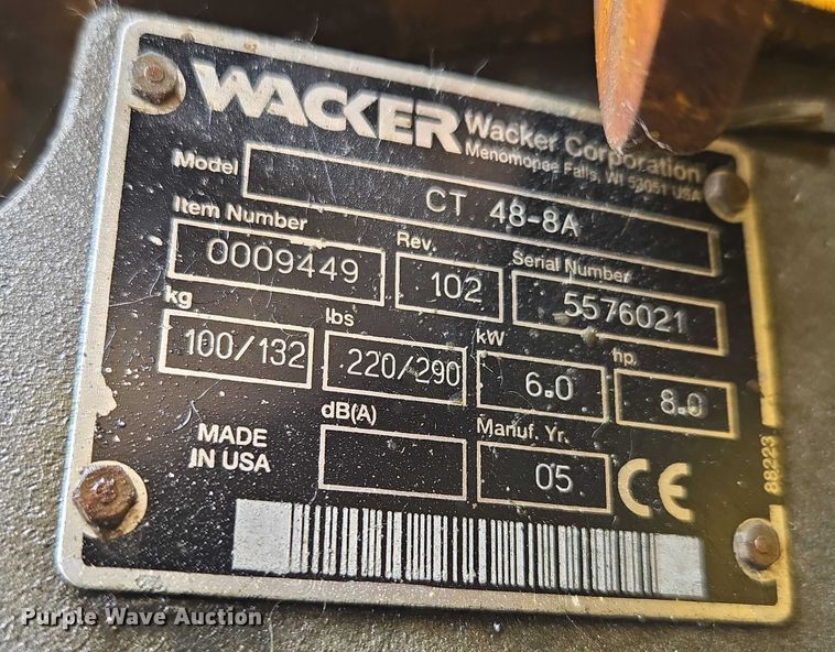 image for item EM7409 2005 Wacker CT 48-8A power trowel