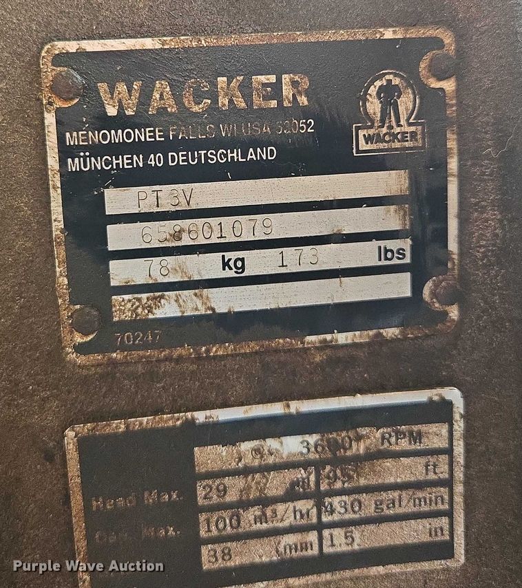 image for item EM7410 (4) Wacker Neuson water pumps