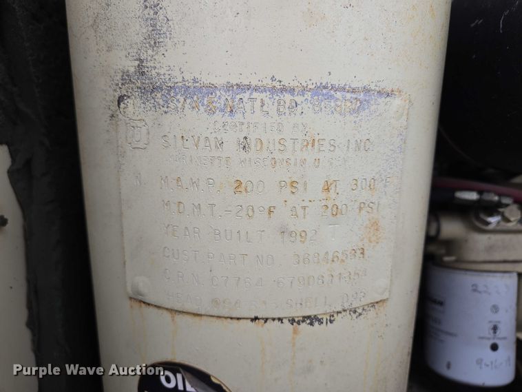 image for item EM7414 1993 Ingersoll-Rand P185CWJD air compressor