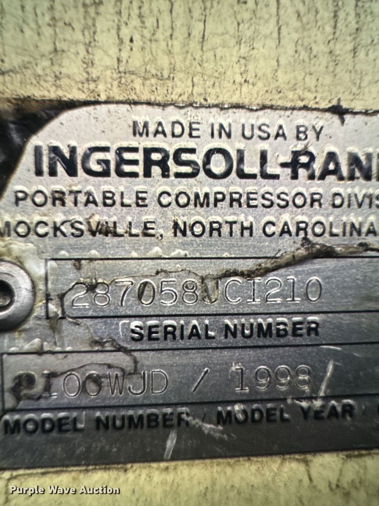 image for item EM7415 Ingersoll Rand P100WJD air compressor