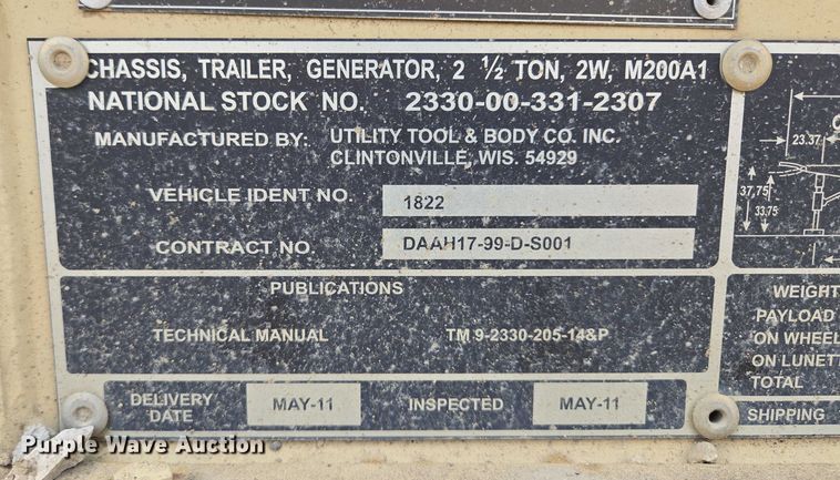image for item EM7434 2003 Fermont Division MEP-804A generator