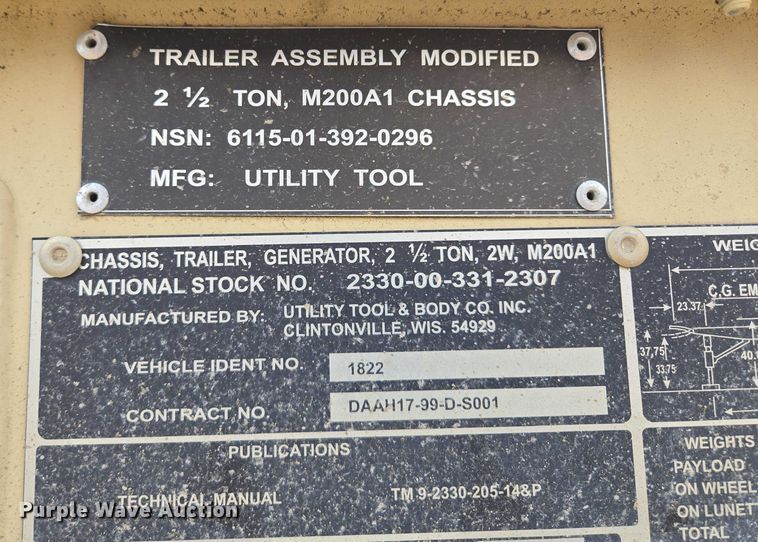 image for item EM7434 2003 Fermont Division MEP-804A generator