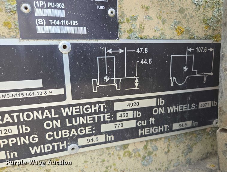 image for item EM7434 2003 Fermont Division MEP-804A generator