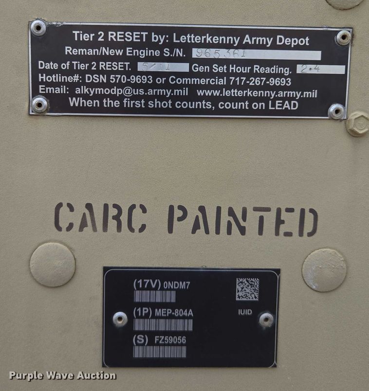 image for item EM7434 2003 Fermont Division MEP-804A generator