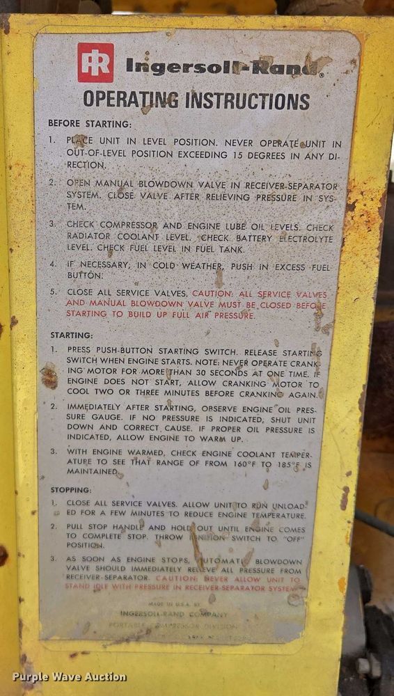 image for item EM7440 Ingersoll-Rand GH85 air compressor