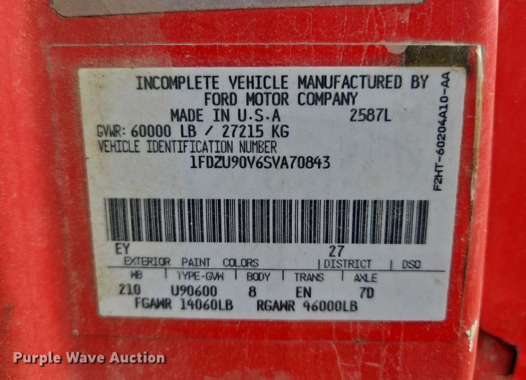 image for item EM7447 1995 Ford L9000 dump truck