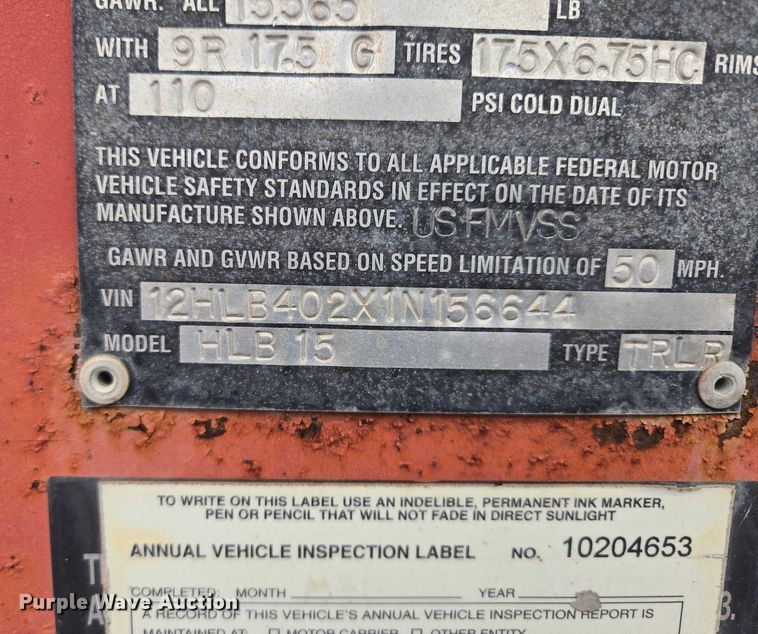 image for item EM7450 2001 Holden equipment trailer