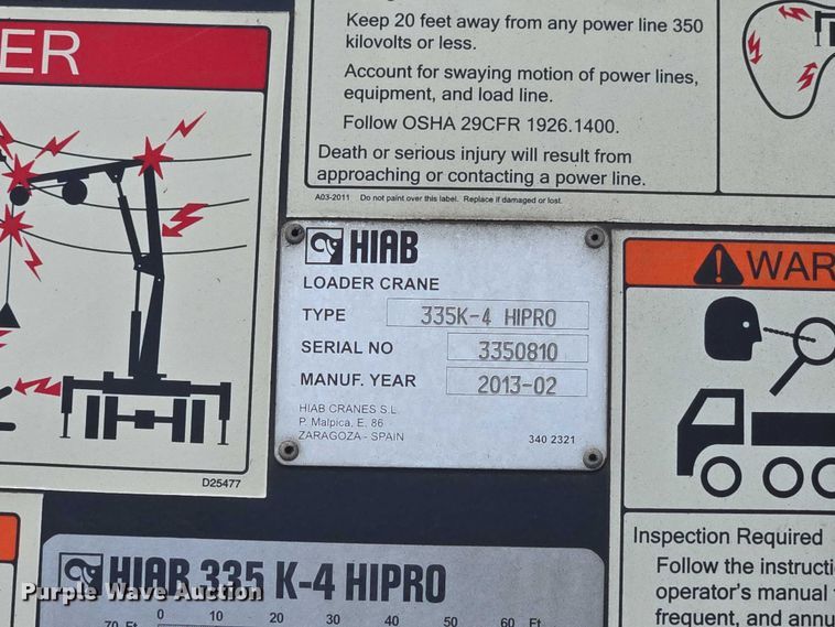 image for item EM7481 Hiab 335K-4 Hipro truck mounted crane