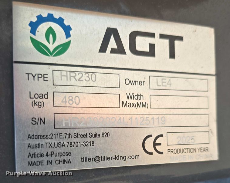 image for item EO1031 2025 AGT HR230 compact wheel  loader