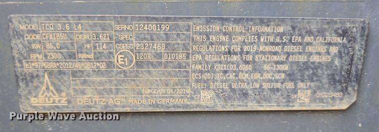 image for item EQ4030 2019 Wacker Neuson RC110 single drum vibratory roller