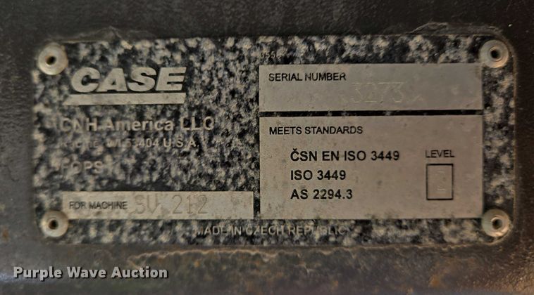 image for item EQ4031 2019 Case SV212D single drum vibratory roller