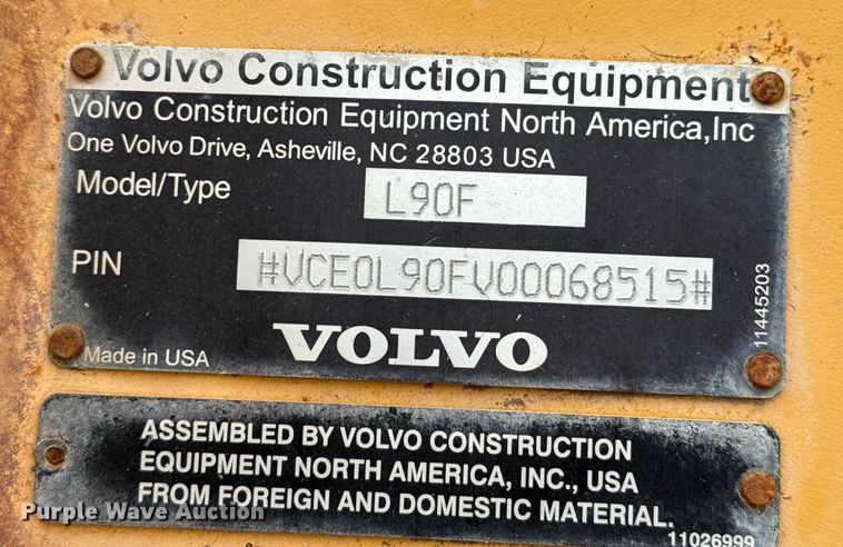 image for item EQ4914 2008 Volvo L90F wheel loader