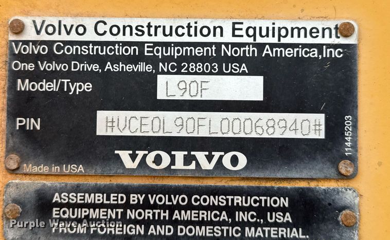 image for item EQ4916 2009 Volvo L90F wheel loader