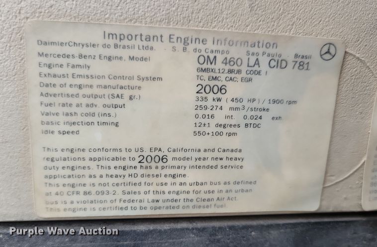 image for item NB9989 2007 Sterling L9500 semi truck