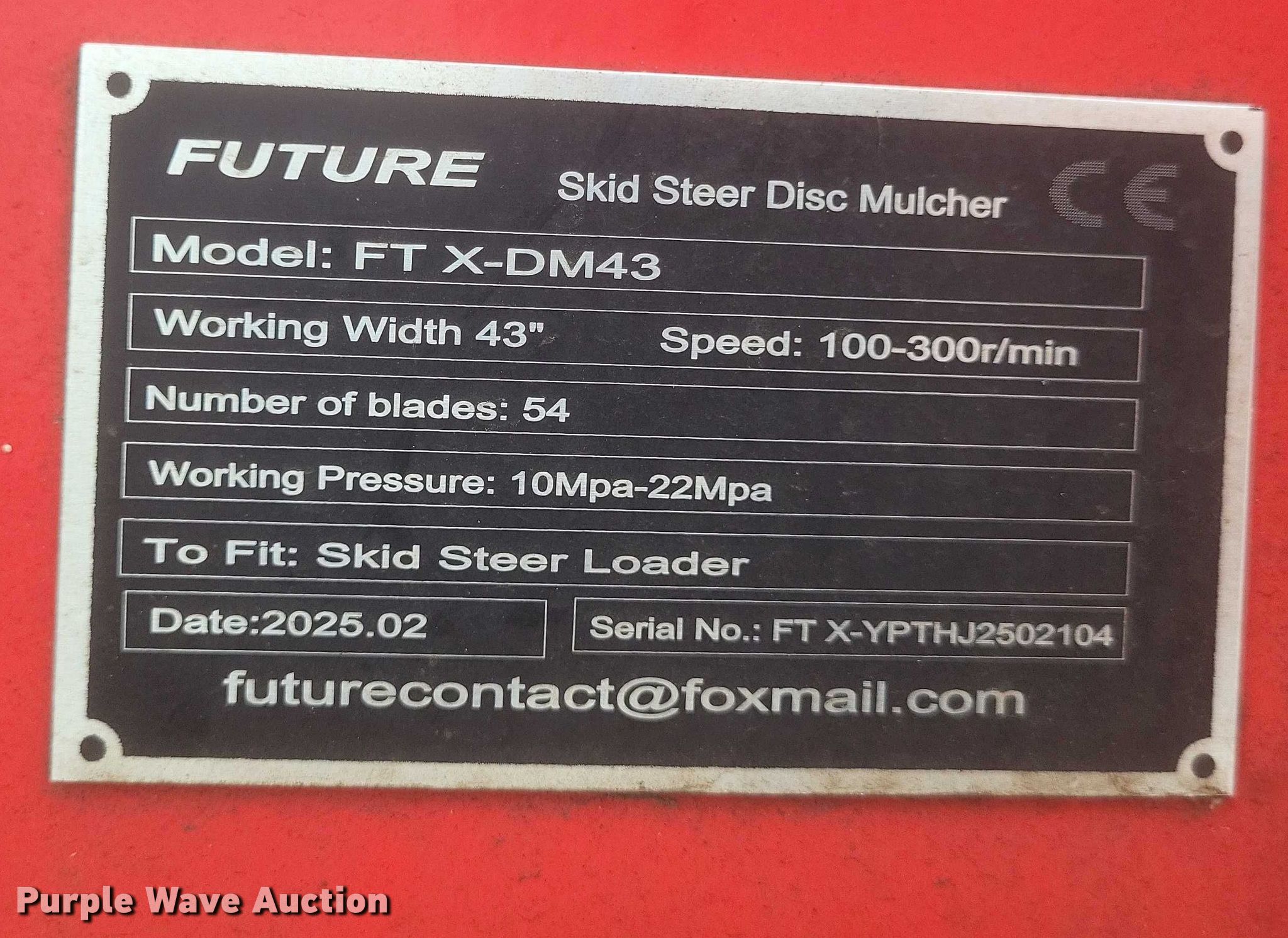 2024 Future FTX-DM43 skid steer disc mulcher in Perryville, MO | Item ...