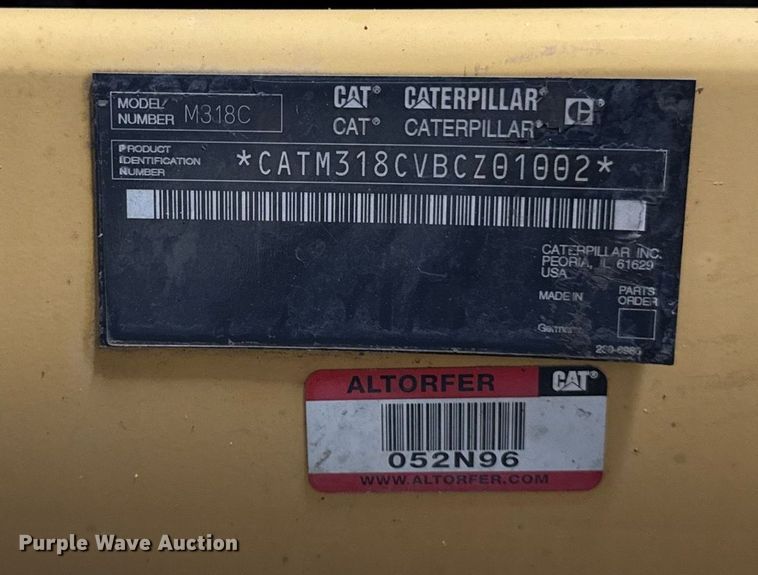 image for item DI9055 2005 Caterpillar M318C wheeled excavator